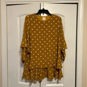 Zadie bs mustard and cream top. Never worn